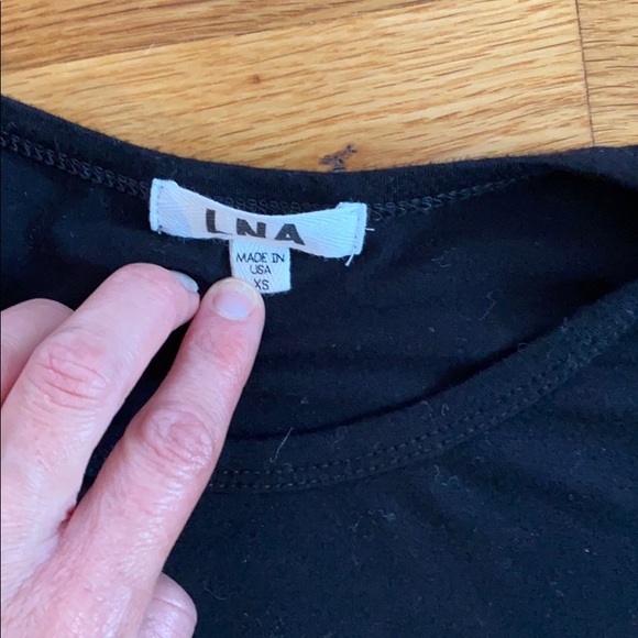 Shopbop LNA Black Cotton Long Sleeve Swing Dress - Picture 3 of 4